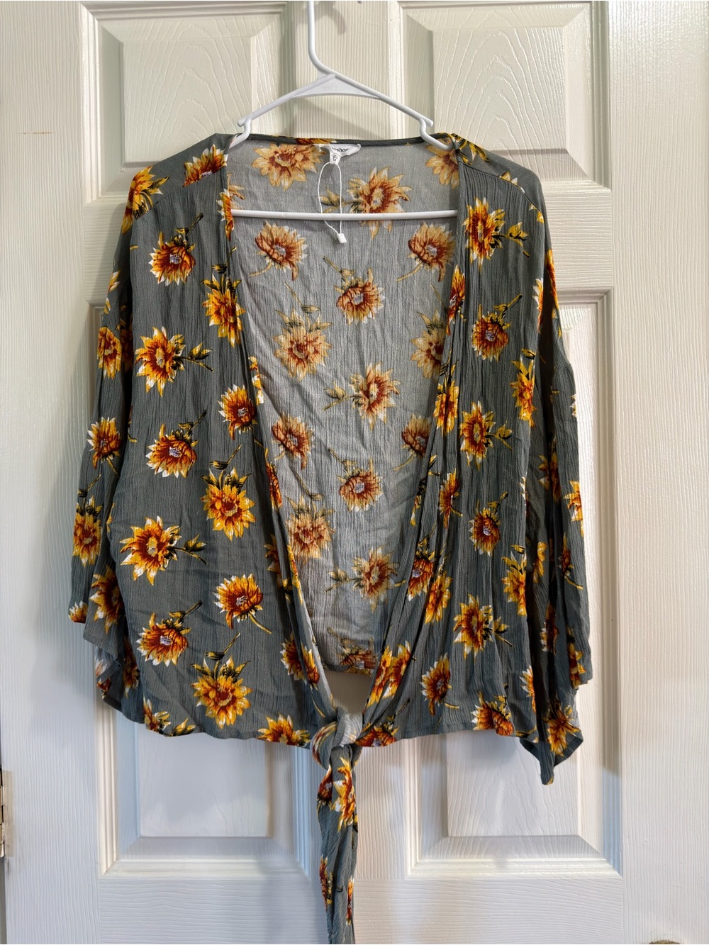 Floral Tie-Front Women's Cardigan